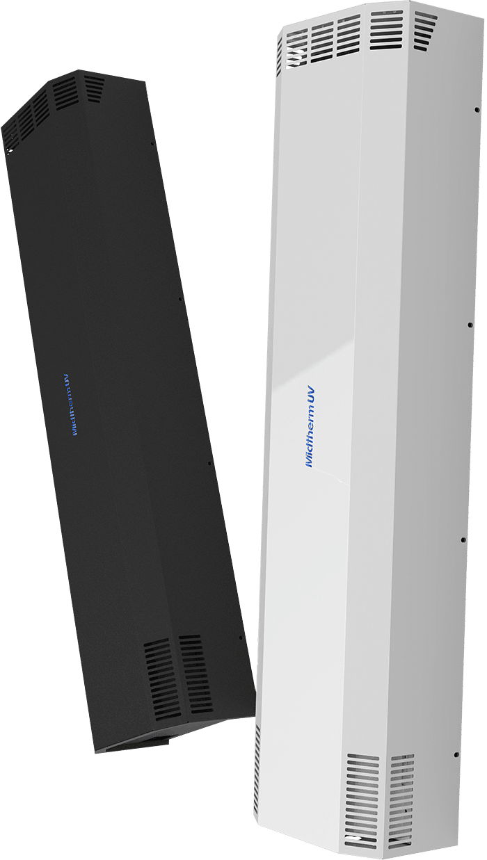 Midtherm UV's wall-mounted and ceiling-mounted UV-C air purifier